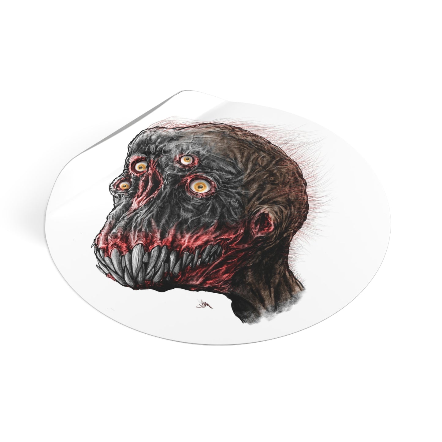 Anxious Round Vinyl Stickers