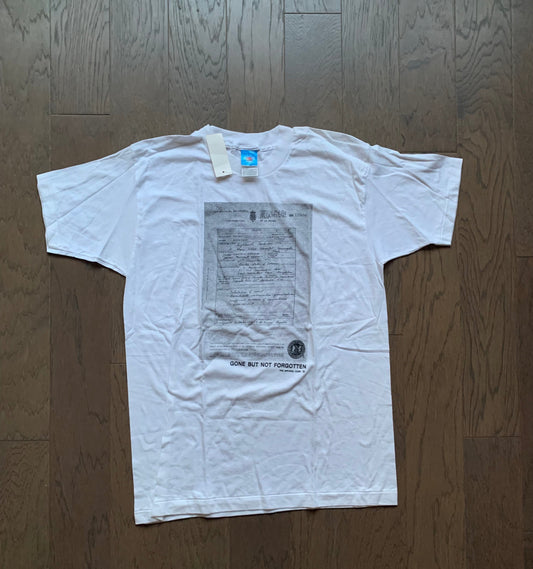 Vintage Rare 90s Jimi Hendrix "Death Certificate" T Shirt